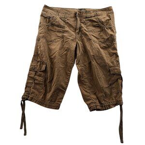 A New Approach A.N.A  Womens Cargo Capris Pants Size 14P Outdoors Tan Utility
